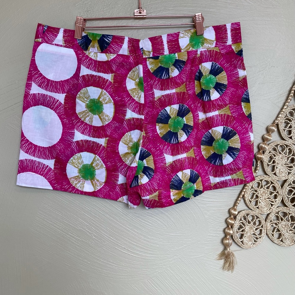 African Print Lightweight Cotton Shorts, Bright Pink, XL-XXL - Picture 9 of 9